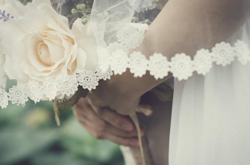 Floral Embroidered Veil